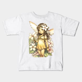 Plumeria Pikake Flower Fairy Girl Cute Hawaii Cicely Mary Barker Kids T-Shirt